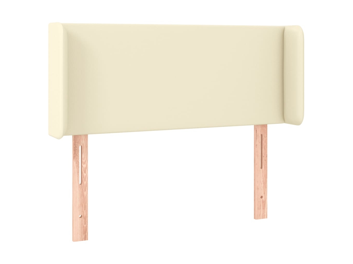 Conjunto 1 Cabeceira De Cama Vidaxl Creme Couro Sintético (103 X 16 X 88 Cm)