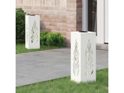 Vidaxl Luz Solar Led De Caminho 2 Unid. Branco Quente 18 X 18 X 50 Cm