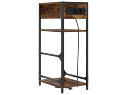 Conjunto 1 Mesa-de-cabeceira Vidaxl Castanho Derivados De Madeira (40 X 27 X 76 Cm)