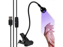 Lâmpada Uv para Unhas de 5w, Led Esmalte em Gel, Secador Luz Gel com Clipe Ferrame Ntas Nail Art, Rotaç GOKOCO