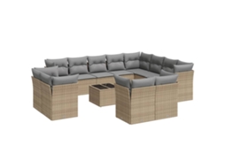 Garden Sofa Set, Garden Sofa Sets Vidaxl Bege Rattan / Vime (n/a)