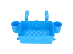 Cesto de Armazenamento para Piscina com Suporte para Copo e Capacidade de 22lb Azul | S/MARCA