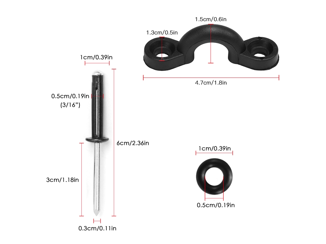 Kit De Trolley De Âncora Para Kayak Canoa Com Parafusos Pulleys E Corda