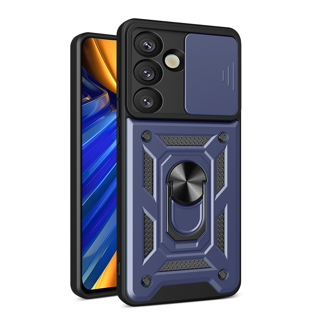 Capa De Proteção À Prova De Arranhão Para Samsung Galaxy S25 Híbrido Com Anel