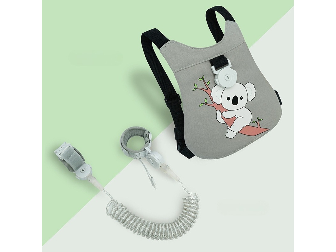 Arnês De Passeio Crianças Com Fecho De Segurança, Corrente Anti-perda Para O Pulso, Para Viagens E Eventos Públicos2m Coala Hexinyigjly