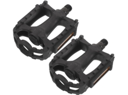 Pedais Planos De Plástico Preto Para Bicicleta, 1 Par, Bicicleta
