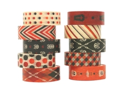 10 Rolos de Fitas Washi para Decorações de Halloween ALLINLESS