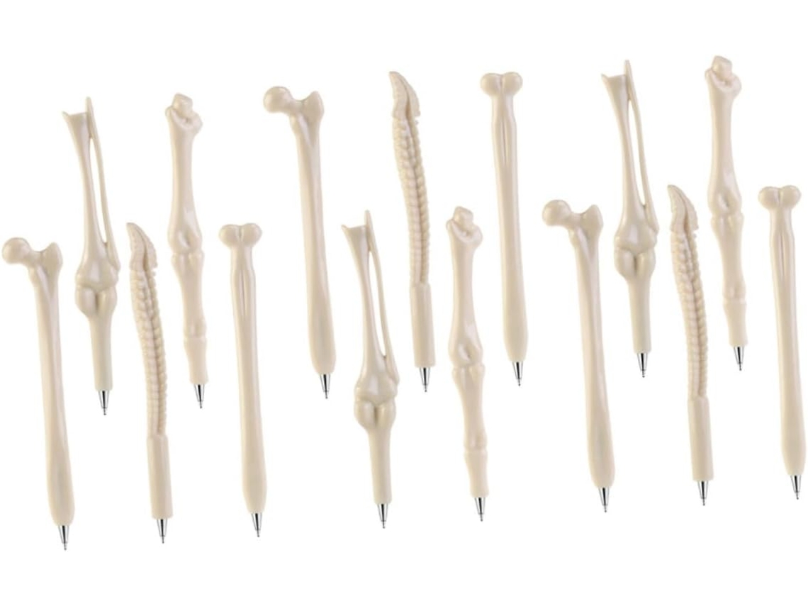 Canetas De Escrita Macia Em Formato De Osso Para Decoração Escolar, 15
