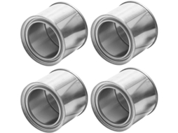 Conjunto De 4 Baldes Metálicos Impermeáveis Com Tampas, Recipientes Redondos Empilháveis.