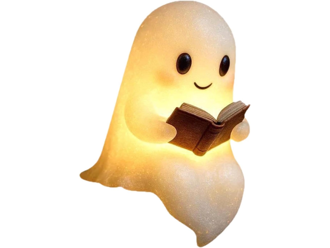 Lanterna De Halloween Led Milageto, Abajur Fantasma Para Leitura, Abajur Fantasma Fofo Para Lareira E Escritório