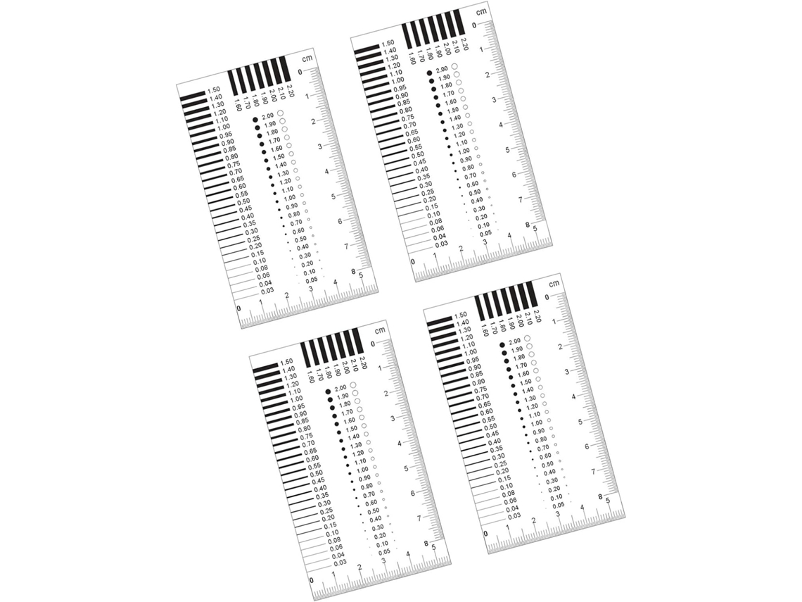 Ferramenta poderosa para comparar fissuras em laminados duplos. Meça as faces das placas usando as superfícies de junção.
