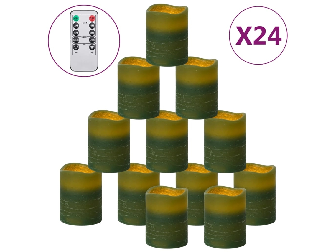 Led Candle, Led Candles Vidaxl Verde Cera