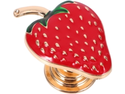 Puxador Decorativo Em Forma De Morango, Em Liga De Zinco, Na Cor Vermelho Escura, Leve E Ideal Para Gavetas Armários