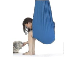 2026 kit de Gancho e Rede de Yoga Aérea para Flexibilidade e Alivio de Dor 100*280cm Azul com Acessórios Completos