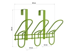 Ganchos para Portas Verde Metal 12 X 26 X 20 Cm