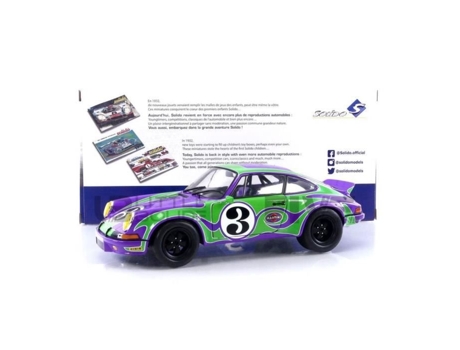 Carro Da Coleção Miniatura SOLIDO 1/18 Porsche 911 Rsr Hippy Tribute 1973 Roxo / Verde 1801117