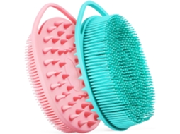 Lurelia Conjunto De 2 Escovas De Silicone Para Duche, Silicone Macio, Dupla Face E Cerdas Macias