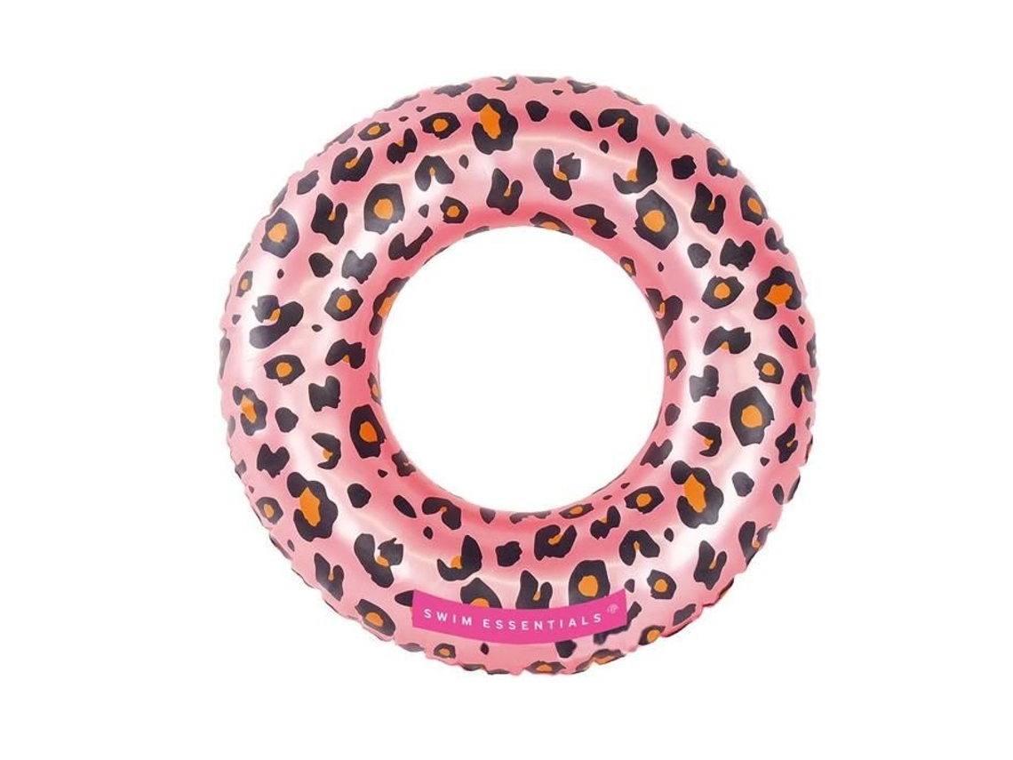 Bouée Essenciais Para Natação Pantera Rosa Leopardo 55 Cm Pvc Durável Swim Essentials