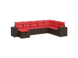 Garden Sofa Set, Garden Sofa Sets Vidaxl Marrom Rattan / Vime (n/a)