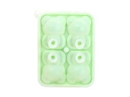 Molde De Gelo Em Forma De Urso Pequeno 4 Grade De Silicone Para Gelo Creme Bolo Velas Verdes
