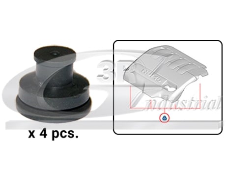 Pacote com 4 suportes para tampa do motor OEM 013793 3RG Industrial