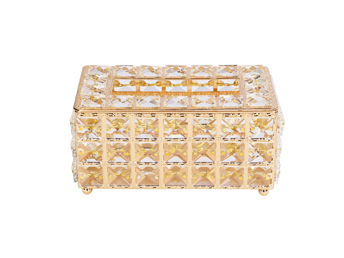 Porta caixas de papel higiênico multifuncional com design fashion dourado S/MARCA