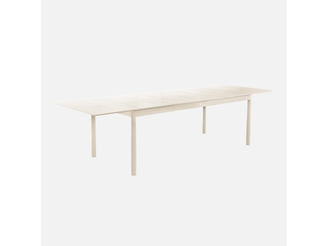 Mesa De Jardim Extensível De Alumínio, 8 Lugares, Beige Sweeek
