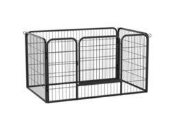 Cercado Modular De Luxo Em Aço Com 4 Painéis E 1 Porta , Coelhos, Roedores E Pequenos Animais, Para Uso Interno E Externo, 125 Cm (c) X 70