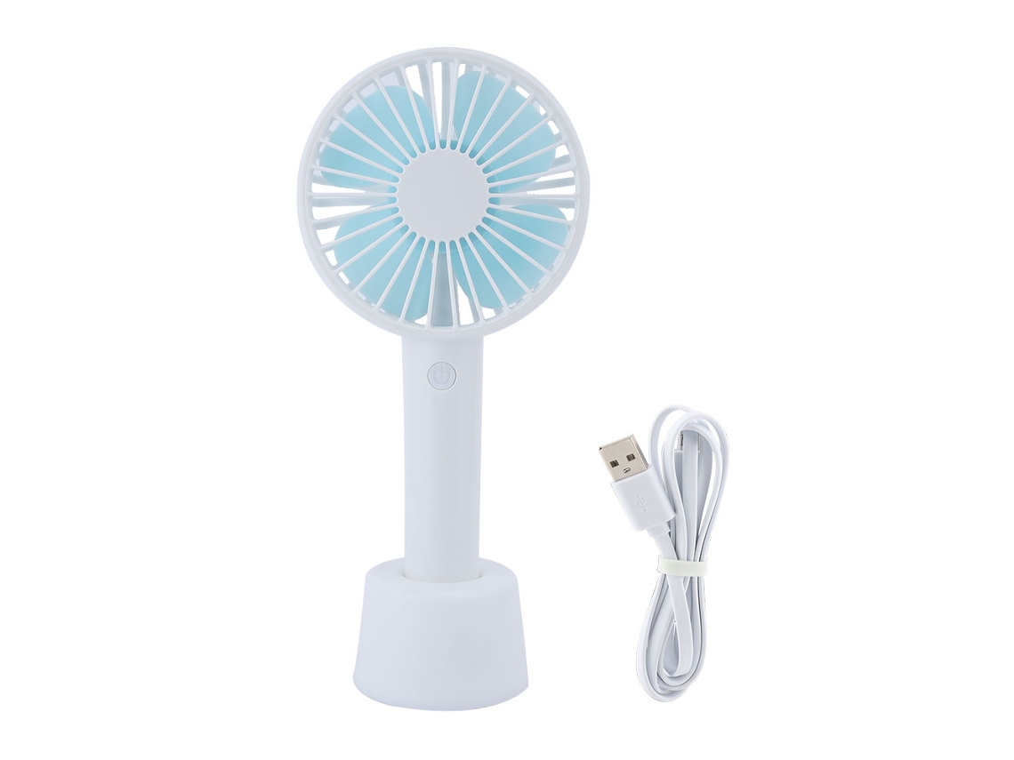 Ventilador Portátil Usb Recarregável Silencioso Branco