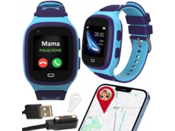 Smartwatch Crianças com Telefone, Vídeo Chamada, GPS, Sms Azul YANYXR
