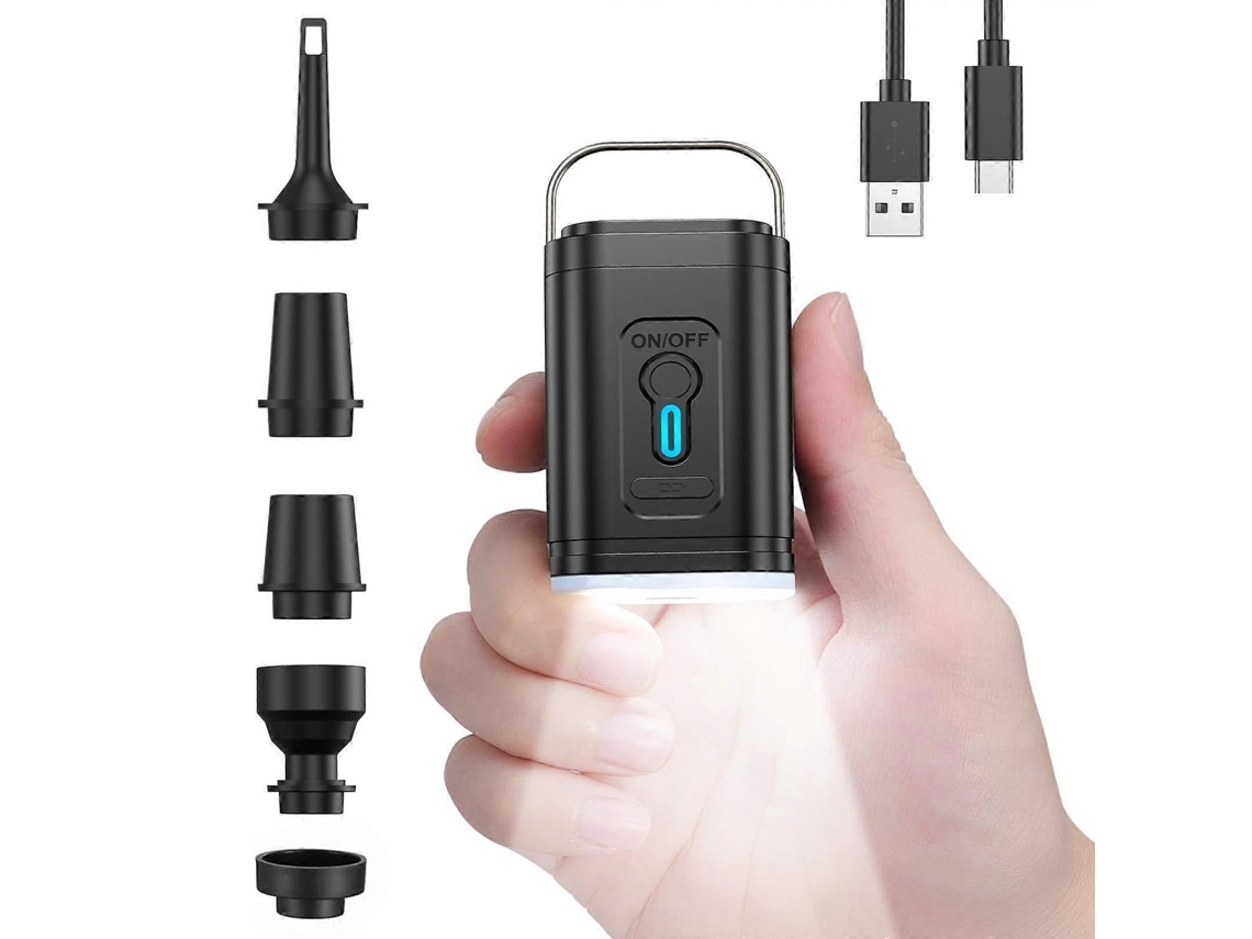 Mini Bomba De Ar Elétrica Sem Fio Para Infláveis, Recarregável Saco Armazenamento A Vácuo, Inflador/de Sinflador Portátil Colchões Camping.