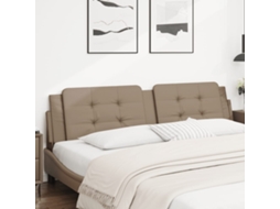 Vidaxl Almofadão De Cabeceira Zadar 200 Cm Couro Artificial Cappuccino