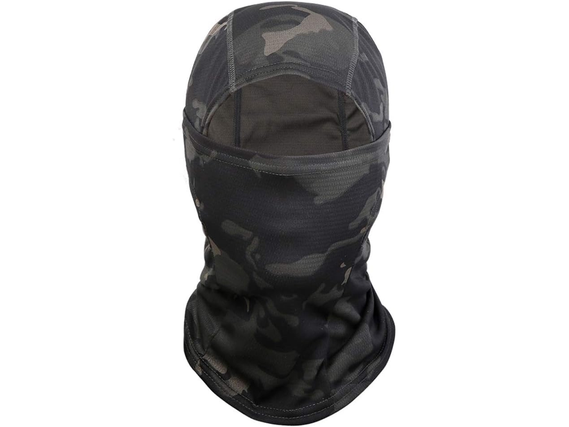 Balaclava Camuflada Preta para Ciclismo, Cachecol de Secagem Rápida À Prova de Vento e Proteção Solar BRILVIBERA