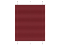 Vidaxl Plissado Cego Bordéus Vermelho 110x150 Cm Largura Tecido