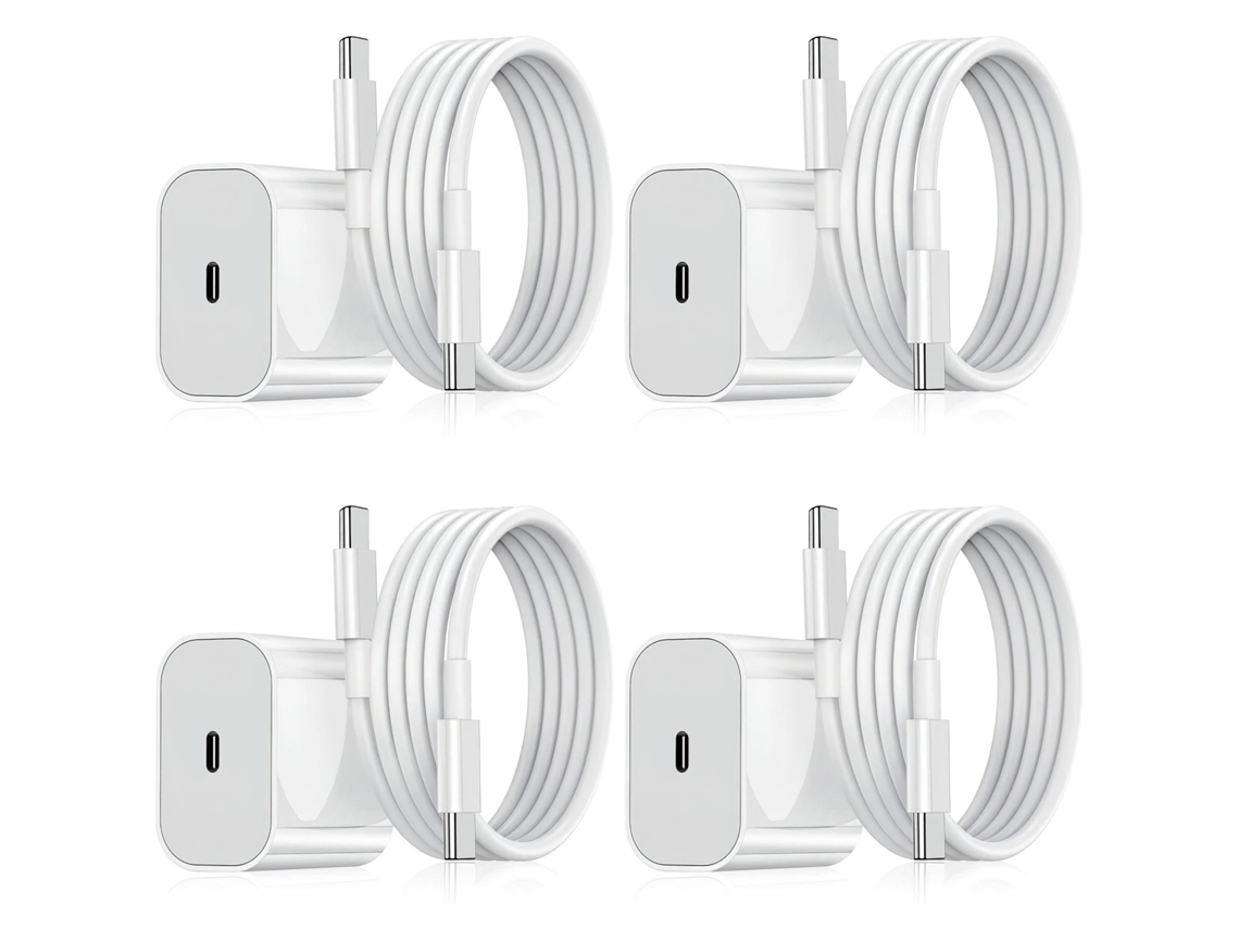 Carregador Compatível Com Iphone, Rápido, Adaptador + Cabo 20w Branco