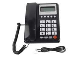 Aetheria telefone Fixo com Fio Kxt8001cid Display Claro Id Chamada para Casa Escritório Hotel Preto
