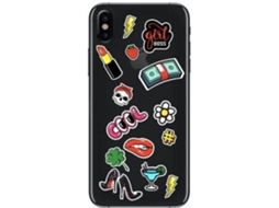Capa iPhone 6, 6s, 7, 8 BENJAMINS Stickers Cool Preto