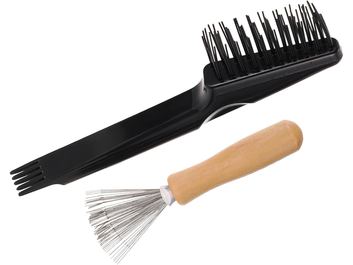 Kit De Limpeza Escova Cabelo Compacto E Ergonômico Com Pente Dentes Finos Ferramenta Para Remoção Eficaz Cabelos Poeira