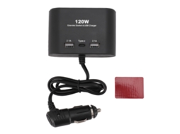 Carregador Usb C 120w 2 Portas Para Carro