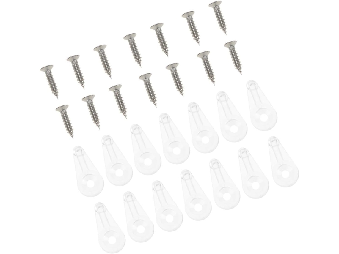Homsfou 25 Fixadores De Plástico Para Vidro Com Parafusos Painéis 4mm
