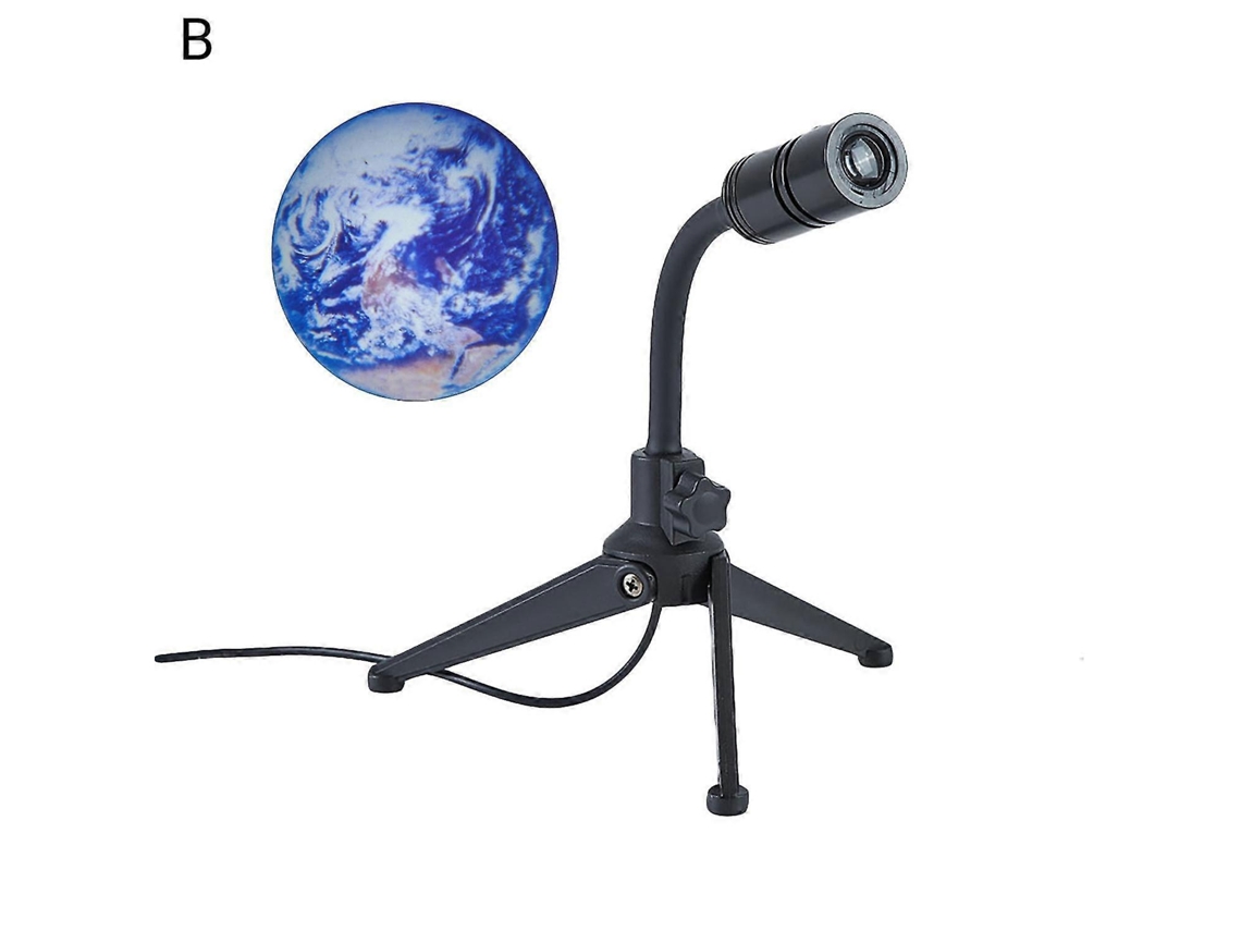 Luminária de Projeção Lunar Romântica com Rotação 360​​ Graus, Portátil, para Decoração de Casa, Luz Noturna Planeta Terra BRILVIBERA