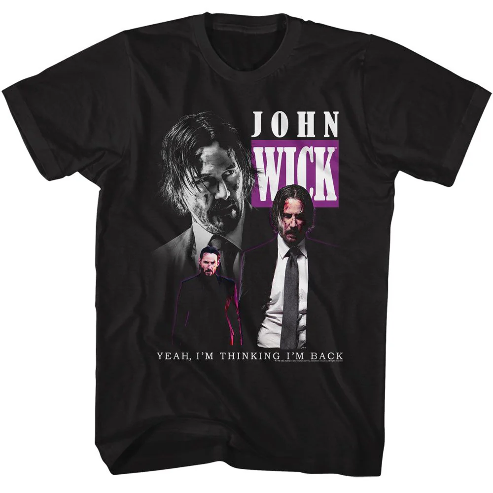 Unisex Adult T-shirt Rockinstone John Wick Triple Wick Black Sizes