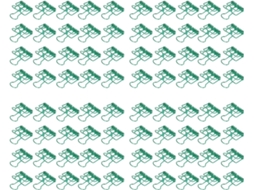 Clipes De Papel Rizghwoy Metal Resistente, 80 Unidades, Com Design De Ponta Vazada Documentos Verde