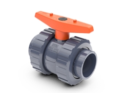 Válvula de Esfera PVC Bidirecional Encamisada 40 A/Viton HIDROTEN