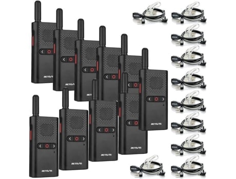 Rb628b Walkie Talkie Profissional, 1500mah Usb C, Vox, Walkies Portáteis Com Fones De Ouvido Para Escolas, Logística Retevis (10 Pcs)