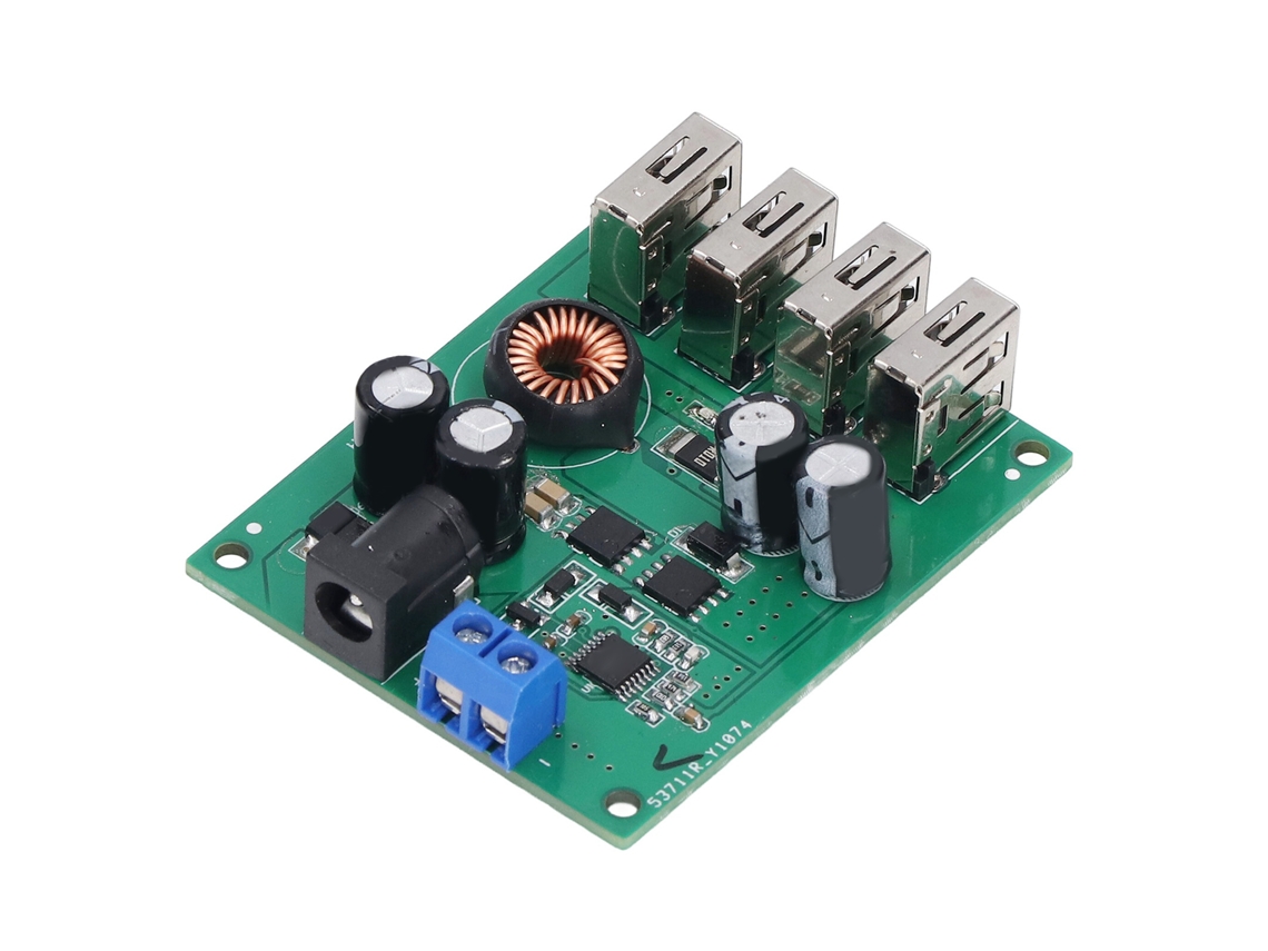 Módulo Redutor de Voltagem DC-DC com 4 Saídas USB Proteção 5V/5A