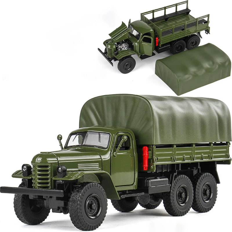 Miniatura De Veículo De Transporte Militar Em Escala 1:32, Feita Em Metal Fundido, Para Crianças.