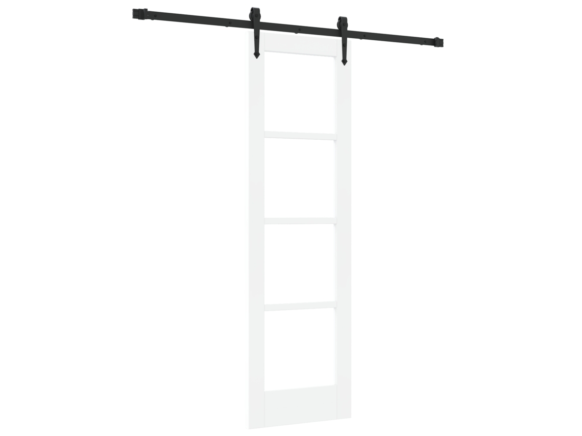 Conjunto 1 Porta Deslizante Vidaxl Branco Madeira De Pinho Maciça (61 X 198,5 Cm)