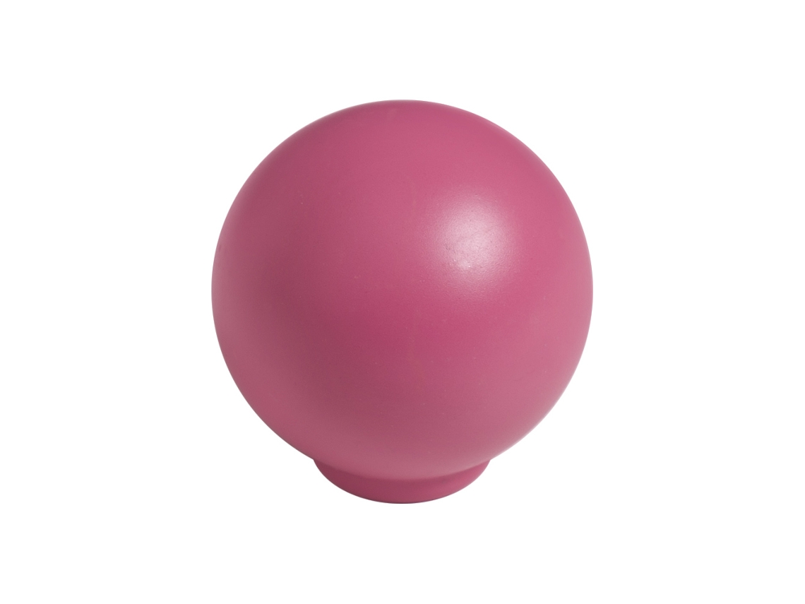 Pacote com 50 Puxadores de Bola Abs de 29 mm de Diâmetro Magenta Fosco HARDWAREXCHANGE