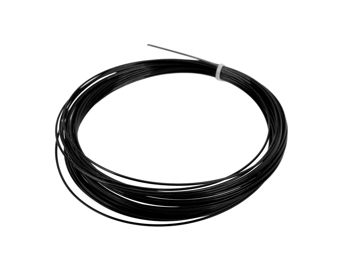 Linha de tênis Nova Line Linjou, hex profissional, resistente, 12m, preto, fibra de poliéster